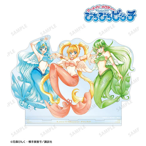 『ぴちぴちピッチ』花森ぴんく先生 描き下ろし 集合 羽を纏ったマーメイドver. BIGアクリルスタンド【202502再販】