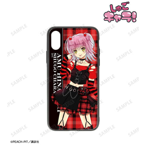 『しゅごキャラ!』PEACH-PIT先生 描き下ろし 日奈森あむ ゴスパンクver. 強化ガラスiPhoneケース【202507再販】