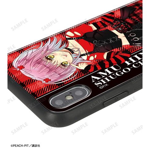 『しゅごキャラ!』PEACH-PIT先生 描き下ろし 日奈森あむ ゴスパンクver. 強化ガラスiPhoneケース【202601再販】