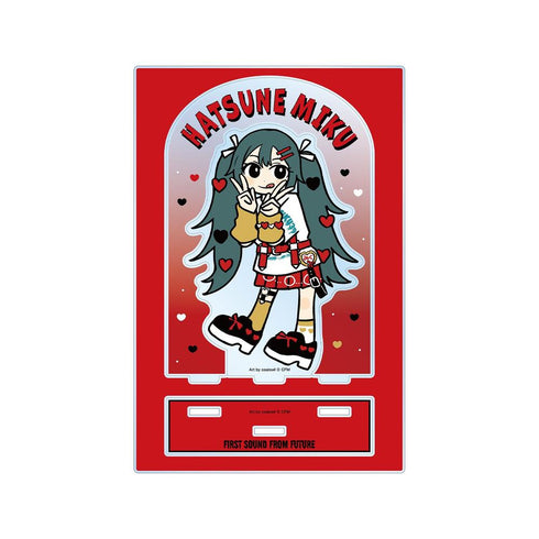 《初音未來》全新繪製 初音未來 心形 Q版ver. 插畫:coalowl 附配件 BIG壓克力立牌 ver.A【202608再版】