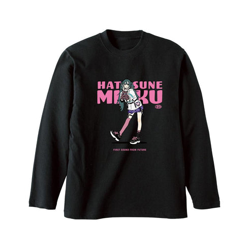 『初音ミク』描き下ろし 初音ミク ハートver. Art by coalowl ロングTシャツ ver.Bユニセックス