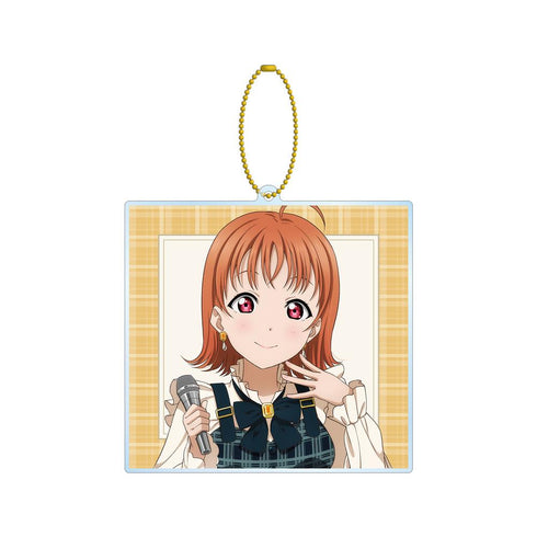 『ラブライブ!サンシャイン!!』描き下ろし 高海 千歌 チェックワンピース衣装ver. BIGアクリルキーホルダー