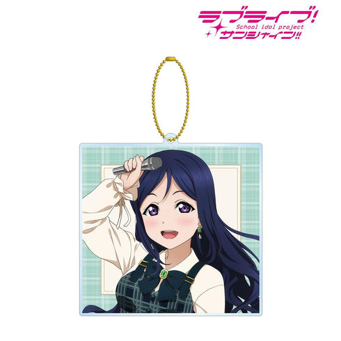 《Love Live! Sunshine!!》全新绘制 松浦果南 格纹连衣裙版 BIG亚克力钥匙扣【202605再版】