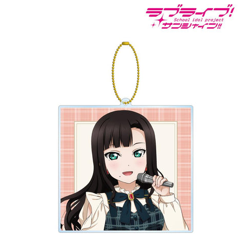 『ラブライブ!サンシャイン!!』描き下ろし 黒澤 ダイヤ チェックワンピース衣装ver. BIGアクリルキーホルダー【202510再販】