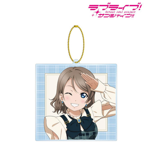 『ラブライブ!サンシャイン!!』描き下ろし 渡辺 曜 チェックワンピース衣装ver. BIGアクリルキーホルダー【202510再販】