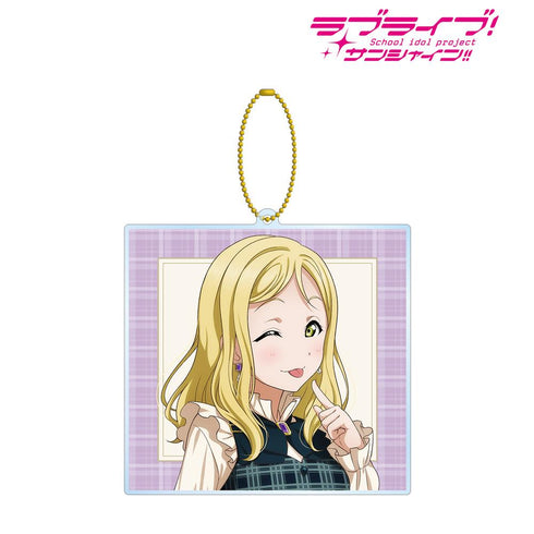 『ラブライブ!サンシャイン!!』描き下ろし 小原 鞠莉 チェックワンピース衣装ver. BIGアクリルキーホルダー【202510再販】