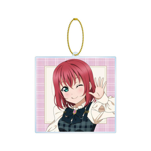 《Love Live! Sunshine!!》全新绘制 黑泽露比 格子连衣裙版 BIG亚克力钥匙扣【202605再版】