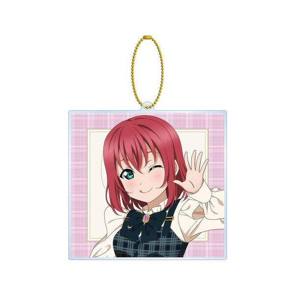 『ラブライブ!サンシャイン!!』描き下ろし 黒澤 ルビィ チェックワンピース衣装ver. BIGアクリルキーホルダー【202605再販】