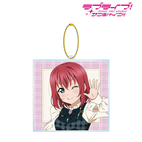 『ラブライブ!サンシャイン!!』描き下ろし 黒澤 ルビィ チェックワンピース衣装ver. BIGアクリルキーホルダー【202510再販】