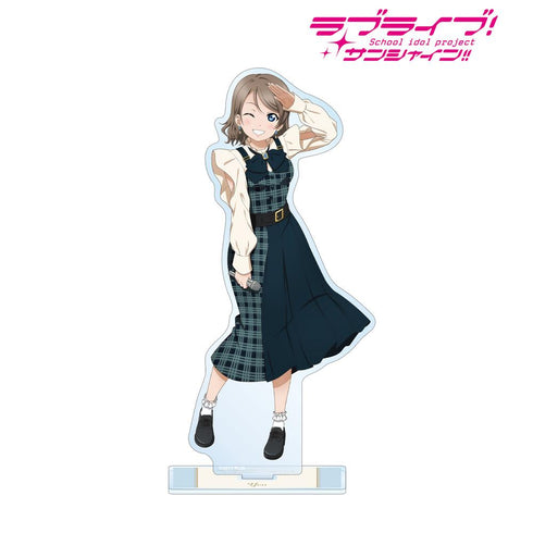 『ラブライブ!サンシャイン!!』描き下ろし 渡辺 曜 チェックワンピース衣装ver. BIGアクリルスタンド【202510再販】