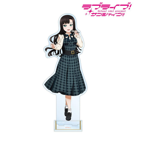 『ラブライブ!サンシャイン!!』描き下ろし 黒澤 ダイヤ チェックワンピース衣装ver. 特大アクリルスタンド【202510再販】