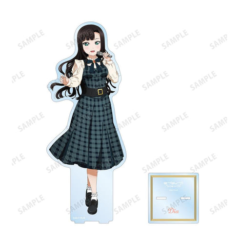 『ラブライブ!サンシャイン!!』描き下ろし 黒澤 ダイヤ チェックワンピース衣装ver. 特大アクリルスタンド【202605再販】