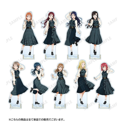 『ラブライブ!サンシャイン!!』描き下ろし 小原 鞠莉 チェックワンピース衣装ver. 特大アクリルスタンド【202605再販】