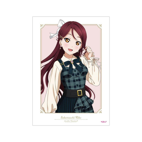 《Love Live! Sunshine!!》全新绘制 樱内梨子 格纹连衣裙版 A3哑光处理海报【202605再版】