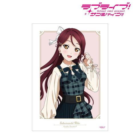 《Love Live! Sunshine!!》全新绘制 樱内梨子 格纹连衣裙版 A3哑光处理海报【202605再版】