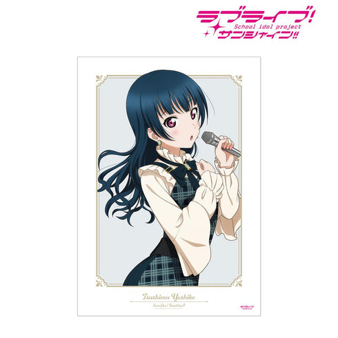 『ラブライブ!サンシャイン!!』描き下ろし 津島 善子 チェックワンピース衣装ver. A3マット加工ポスター【202510再販】