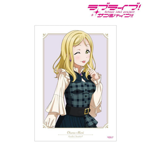 《Love Live! Sunshine!!》全新绘制 小原鞠莉 格纹连衣裙版 A3哑光处理海报【202605再版】