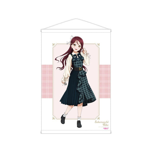 『ラブライブ!サンシャイン!!』描き下ろし 桜内 梨子 チェックワンピース衣装ver. B2タペストリー【202503再販】
