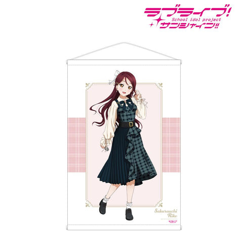 『ラブライブ!サンシャイン!!』描き下ろし 桜内 梨子 チェックワンピース衣装ver. B2タペストリー【202510再販】