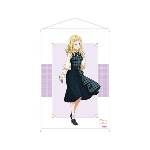 『ラブライブ!サンシャイン!!』描き下ろし 小原 鞠莉 チェックワンピース衣装ver. B2タペストリー【202605再販】