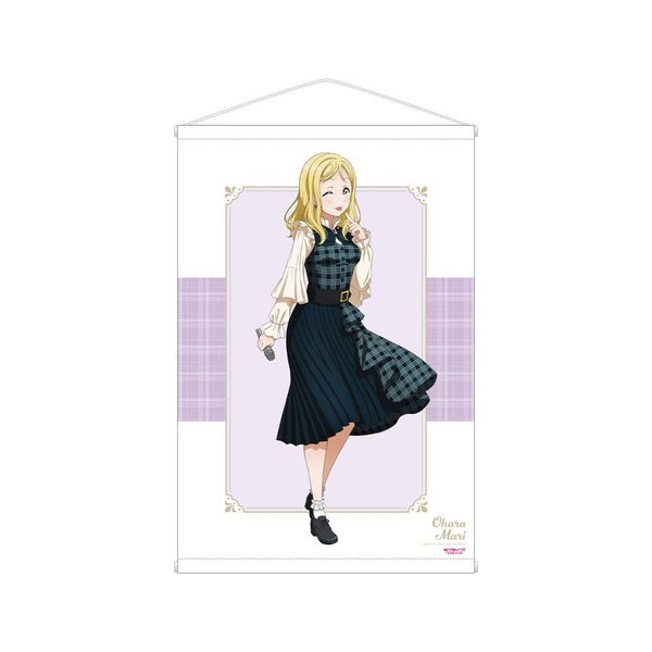 『ラブライブ!サンシャイン!!』描き下ろし 小原 鞠莉 チェックワンピース衣装ver. B2タペストリー【202605再販】