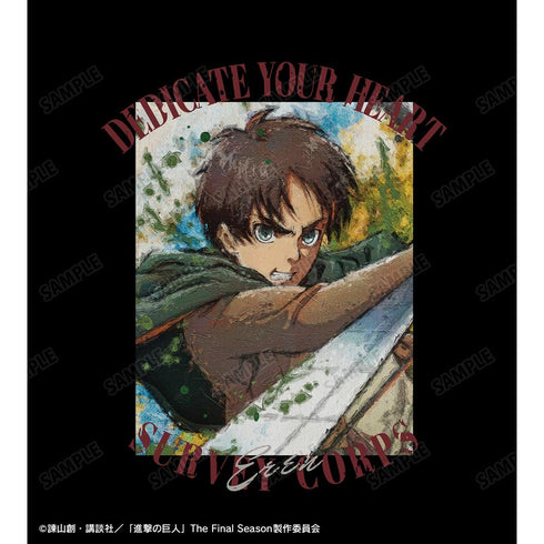 『進撃の巨人』エレン grunge CANVAS Tシャツレディース【202501再販】