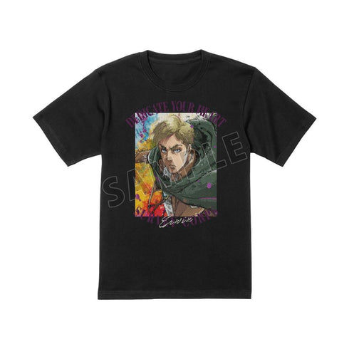 『進撃の巨人』エルヴィン grunge CANVAS Tシャツメンズ【202604再販】