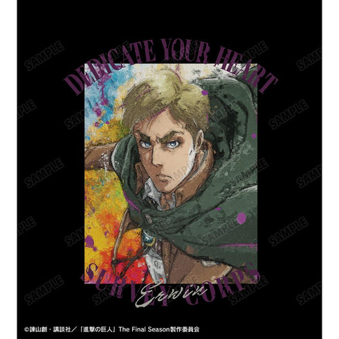 『進撃の巨人』エルヴィン grunge CANVAS Tシャツメンズ【202501再販】