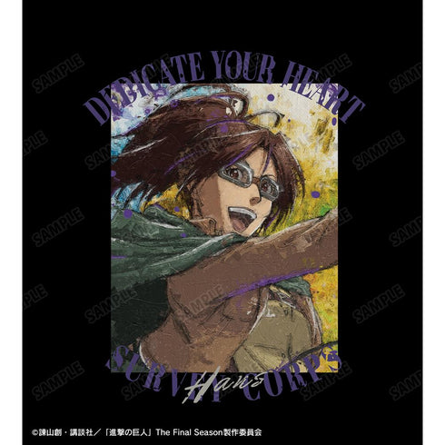 『進撃の巨人』ハンジ grunge CANVAS Tシャツレディース【202501再販】