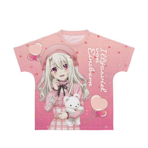 《Fate/kaleid liner 普利兹玛☆伊莉雅 Licht 无名少女》全新绘制插画 伊莉雅 PINK 可爱风格版 全图T恤 男女通用【202609再版】