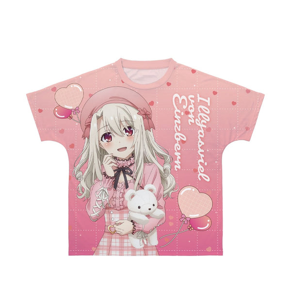 『Fate/kaleid liner プリズマ☆イリヤ Licht 名前の無い少女』描き下ろしイラスト イリヤ PINK kawaii style ver. フルグラフィックTシャツユニセックス【202609再販】