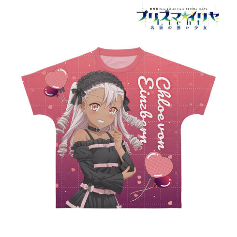 『Fate/kaleid liner プリズマ☆イリヤ Licht 名前の無い少女』描き下ろしイラスト クロエ BLACK kawaii style ver. フルグラフィックTシャツユニセックス【202501再販】