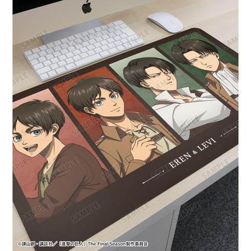 『進撃の巨人』描き下ろし エレン&リヴァイ 過去と現在ver. マルチデスクマット【202604再販】