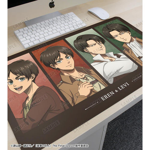 『進撃の巨人』描き下ろし エレン&リヴァイ 過去と現在ver. マルチデスクマット【202512再販】