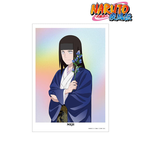 『NARUTO-ナルト- 疾風伝』描き下ろし 日向ネジ A3マット加工ポスター <うちはサスケ バースデーver.>