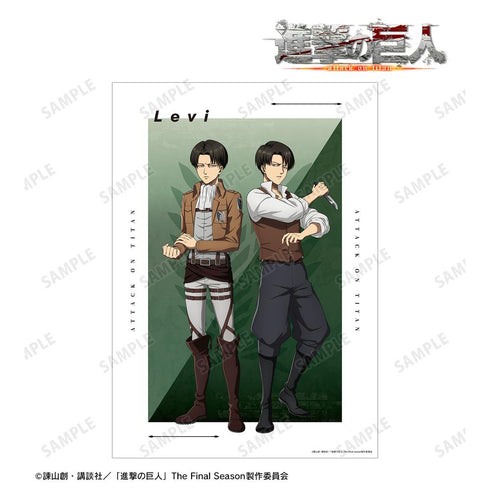 『進撃の巨人』描き下ろし リヴァイ 過去と現在ver. A3マット加工ポスター【202512再販】