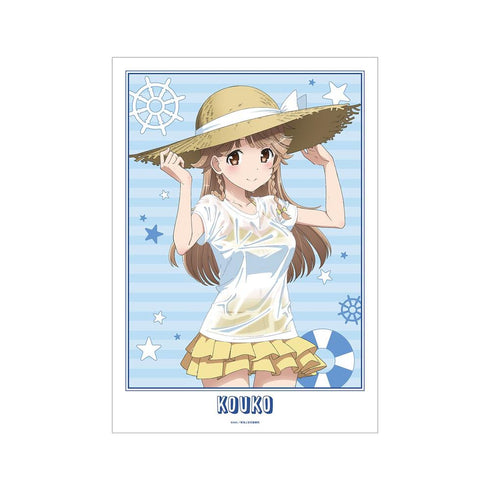 『ハイスクール・フリート』描き下ろし 納沙 幸子 海辺ver. A3マット加工ポスター【202603再販】