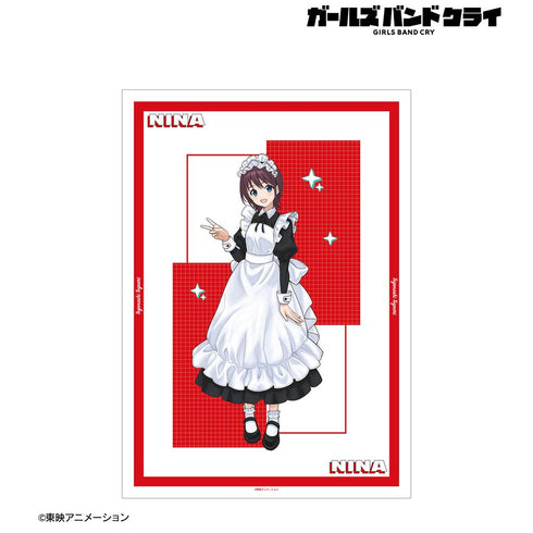 『ガールズバンドクライ』描き下ろし 井芹 仁菜 メイド風ver. A3マット加工ポスター【202502再販】