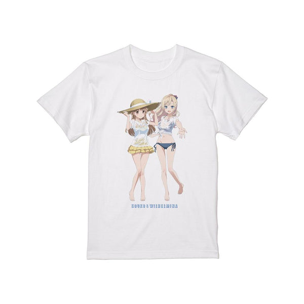 『ハイスクール・フリート』描き下ろし 納沙 幸子&ヴィルヘルミーナ 海辺ver. Tシャツメンズ【202603再販】