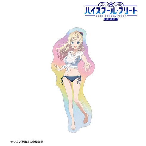 『ハイスクール・フリート』描き下ろし ヴィルヘルミーナ 海辺ver. オーロラステッカー