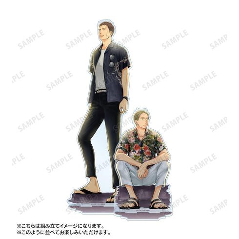 『囀る鳥は羽ばたかない』ヨネダコウ先生 描き下ろし 矢代&百目鬼 旅行ver. 特大アクリルスタンドセット【202507再販】