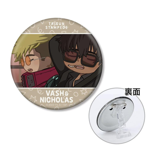 『TRIGUN STAMPEDE』ヴァッシュ&ニコラス ゆるコマ 3WAY缶バッジ ver.A【202609再販】