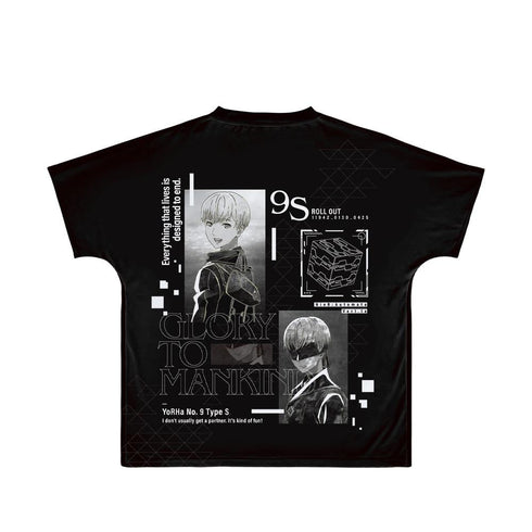 『NieR:Automata Ver1.1a』9S Ani-Art BLACK LABEL フルグラフィックTシャツユニセックス