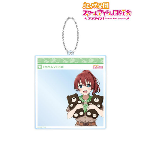 『ラブライブ!虹ヶ咲学園スクールアイドル同好会』東武動物公園コラボ 描き下ろし エマ・ヴェルデ サファリルックver. SNS風BIGアクリルキーホルダー【202505再販】