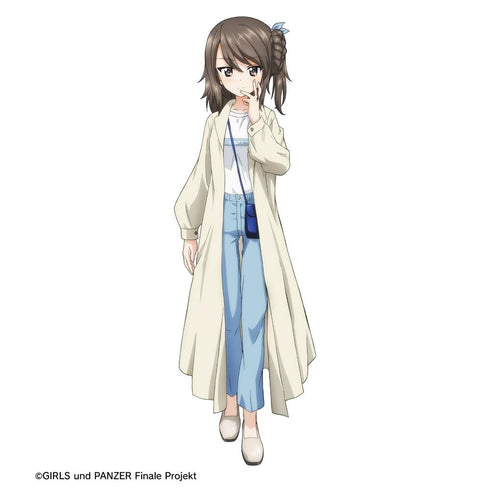 『ガールズ&パンツァー 最終章』描き下ろし デート私服ver. ミカ 着用 BIGシルエットTシャツユニセックス【202507再販】