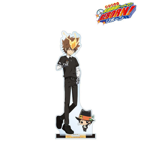 『家庭教師ヒットマンREBORN!』描き下ろし 沢田 綱吉&リボーン カジュアルコーデver. 特大アクリルスタンド【202606再販】