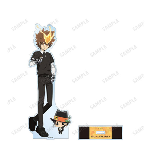 『家庭教師ヒットマンREBORN!』描き下ろし 沢田 綱吉&リボーン カジュアルコーデver. 特大アクリルスタンド【202512再販】
