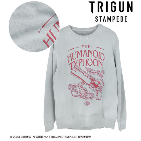 『TRIGUN STAMPEDE』ヴァッシュ・ザ・スタンピード ヴィンテージ加工トレーナーレディース