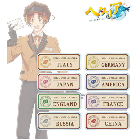 『ヘタリア World★Stars』描き下ろし 郵便屋ver. 着用トレーディングアクリルネームプレート(単位/BOX)【202608再販】
