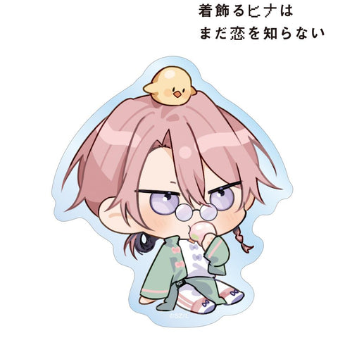 『着飾るヒナはまだ恋を知らない』ざらめ鮫先生 描き下ろし 漆原 覚 ちびキャラ チャイナ服ver. ダイカットステッカー